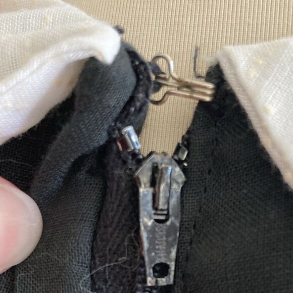 VOLUP 1970s Black And White Psychedelic Paisley Maxi Dress Hostess Pinup - Picture 11 of 15